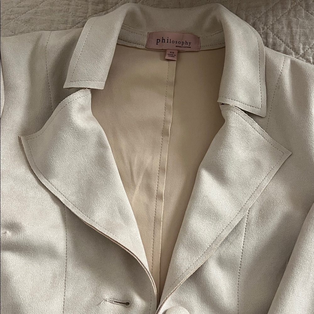 Philosophy Women's Cream Button-Front Blazer
